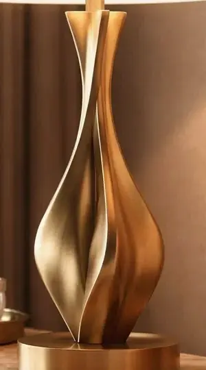 Sculpted brushed brass